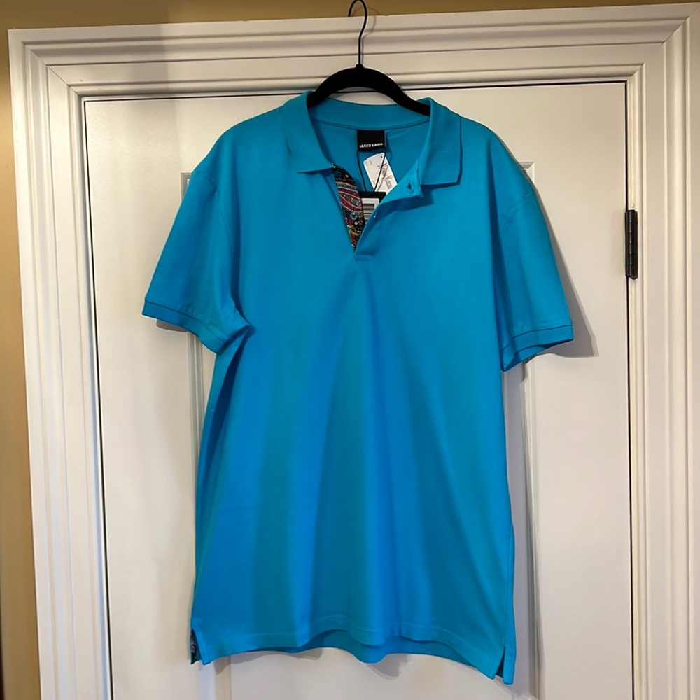 Jared Lang Stretch Knit Polo Shirt